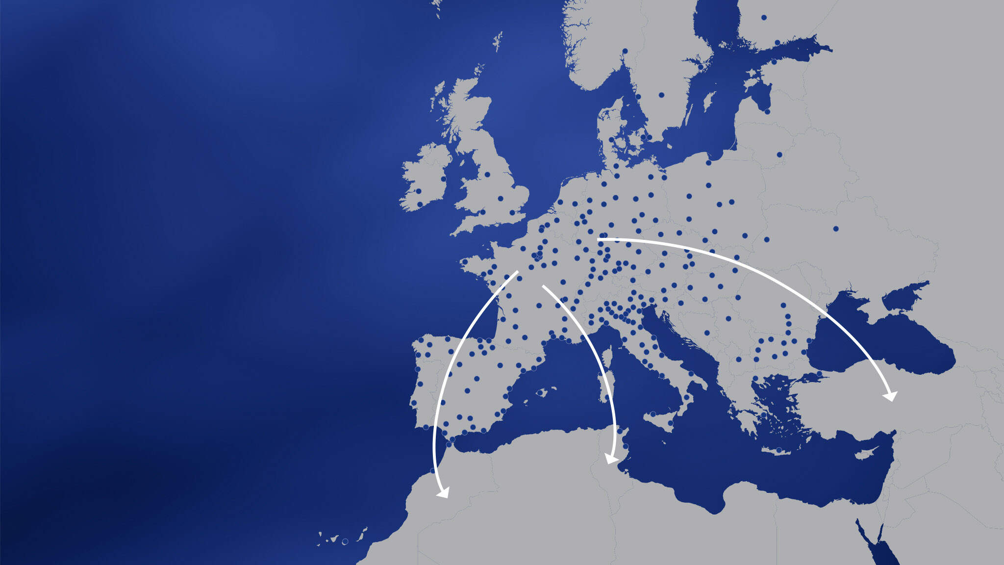 Het netwerk van DACHSER’s Europese logistieke locaties