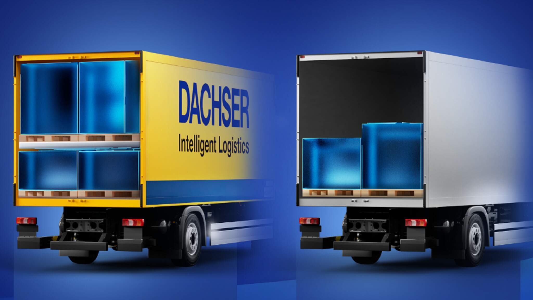 Het Europese wegtransportnetwerk van DACHSER maakt gebruik van wissellaadbakken en trailers die zijn uitgerust met double-stock laadsystemen.
