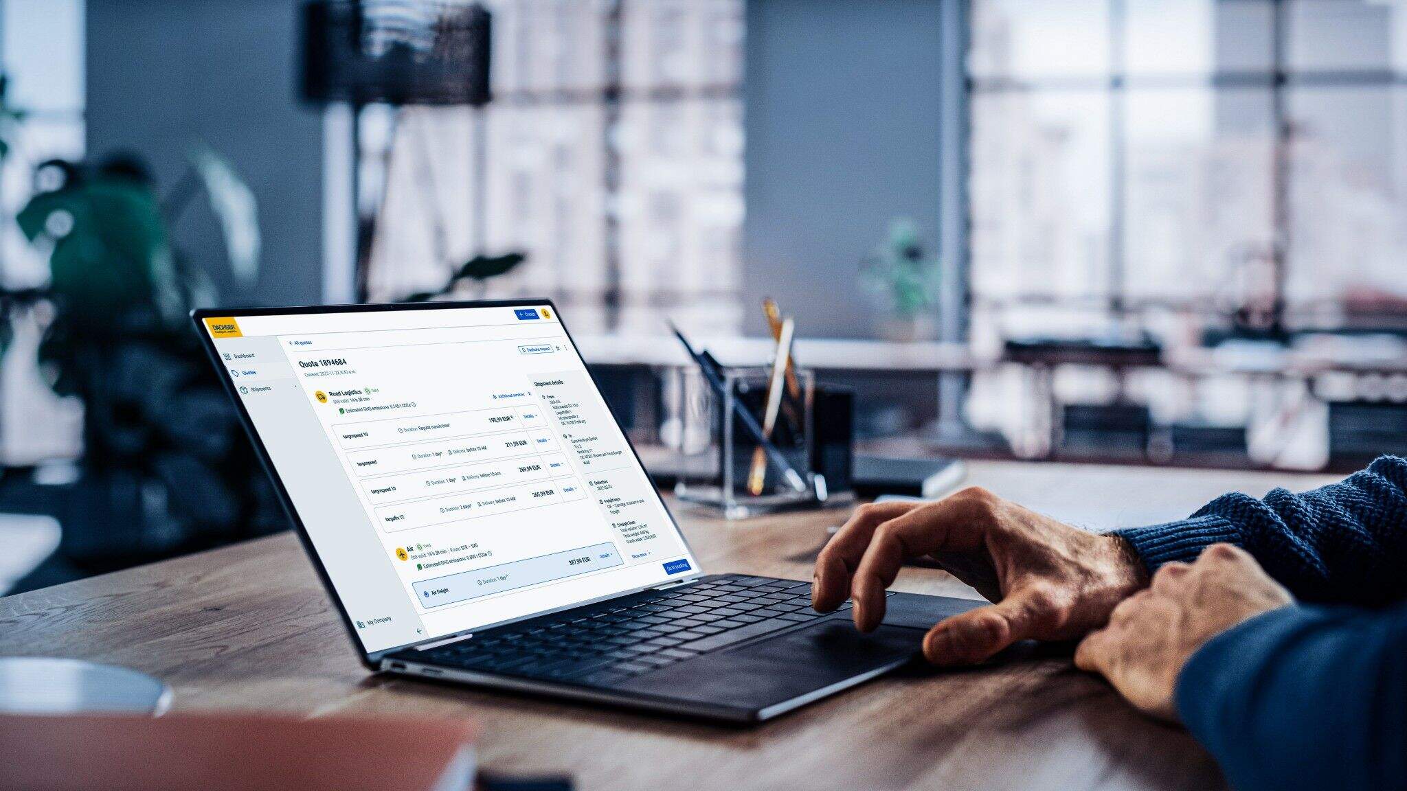 Met het DACHSER platform biedt DACHSER een centrale, digitale oplossing voor alle vragen rondom klantorders.
 