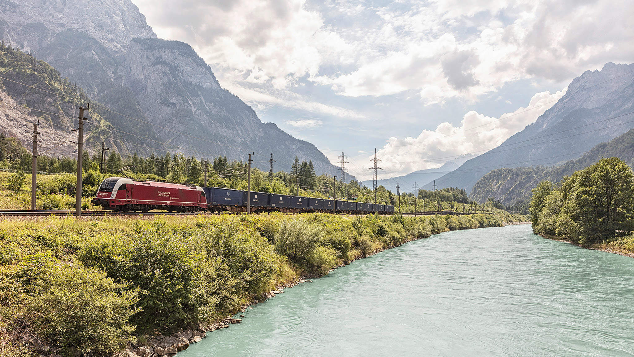 Op weg naar de internationale markten: De Kaindl-trein.