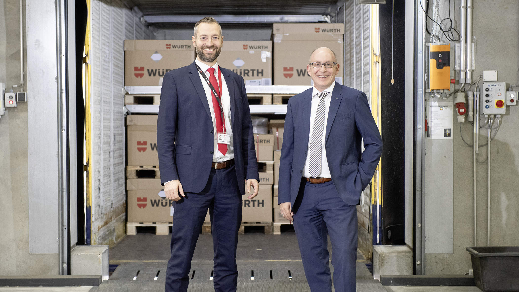 Jochen Höschle, verantwoordelijk voor de supply chain van Adolf Würht GmbH & Co. KG, en Marc-Oliver Bohlender, DACHSER Brand Manager in Öhringen